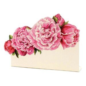 12 Pink Peony Floral Place Cards Table Accents, Hester & Cook NEW